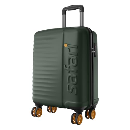 Safari Cabin Insignia 8 Wheels 55Cm Size Trolley Bag, Tsa Lock, Hard Case Polycarbonate, 360º Wheeling Carry-On Luggage, Travel Bag, Suitcase For Travel, Trolley Bags For Travel, Deep Forrest