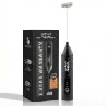 Coffee Frother Electric Rechargeable Coffee Maker Machine For Home Electric Coffee Frother Machine & Milk Whisker With Dual Spring Tech Getsetnova | 1 Year Warranty | Free Recipe Book (Frother)