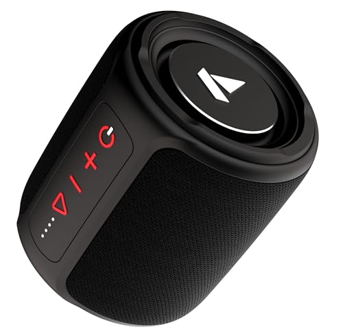 Boat Stone 352/358 Bluetooth Speaker With 10W Rms Stereo Sound, Ipx7 Water Resistance, Tws Feature, Up To 12H Total Playtime, Multi-Compatibility Modes, Free Music Streaming On Jiosaavn(Raging Black)
