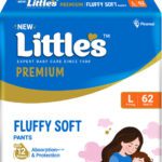 Little’S Comfy Baby Diaper Pants – Premium 12 Hours Absorption, Wetness Indicator – L(62 Pieces)