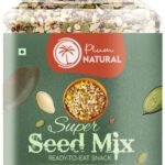 Plum Natural Premium 7 In 1 Roasted Seeds Mix Immunity Booster Weight Loss Healthy Snacks Chia Seeds, Sunflower Seeds, Pumpkin Seeds, Watermelon Seeds, Brown Flax Seeds, Sesame Seeds, Sweet Basil Seeds(1 Kg)