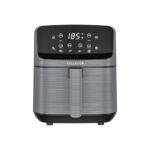Cellecor Aurifry 4.5L Air Fryer (Caf45), 360° Rapid Air Technology, 1500W, Digital Touch Control, 8 Preset Cooking Modes, 90% Less Oil Usage, Non-Stick Basket, Auto Shut-Off-Grey