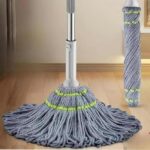 Microfiber Twist Mop For Floor Cleaning, Squeeze Twist Mop Stick, Durable Dust Easy To Use Floor Cleaner, Effective For Hardwood, Tile, And Laminate Gfkj (G-Grey)