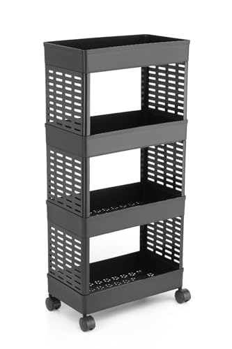 Dillard’S Plastic Multipurpose 4-Tier Floor Mount Corner Shelf Kitchen Organizer Rack/Storage Shelf/Dish Rack/Storage Rack For Kitchen