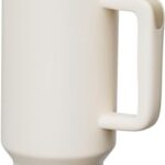 Olpad40 Oz Tumbler With Handle And Straw Lid, Leak Proof Travel Coffee Mug, Double Wall Stainless Steel Insulated Tumbler Cup Keep Drinks For Iced Coffee, Hot And Cold Tea, Beverage (Beige)