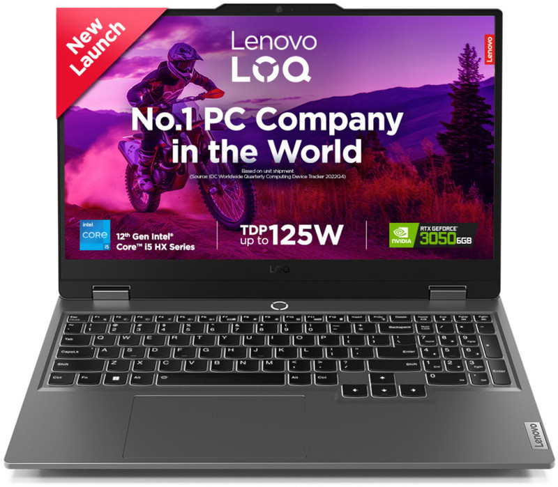 Lenovo Loq Essential Intel Core I5 12Th Gen 12450Hx – (16 Gb/512 Gb Ssd/Windows 11 Home/4 Gb Graphics/Nvidia Geforce Rtx 3050A) 15Iax9E Gaming Laptop(15.6 Inch, Luna Grey, 1.77 Kg, With Ms Office)