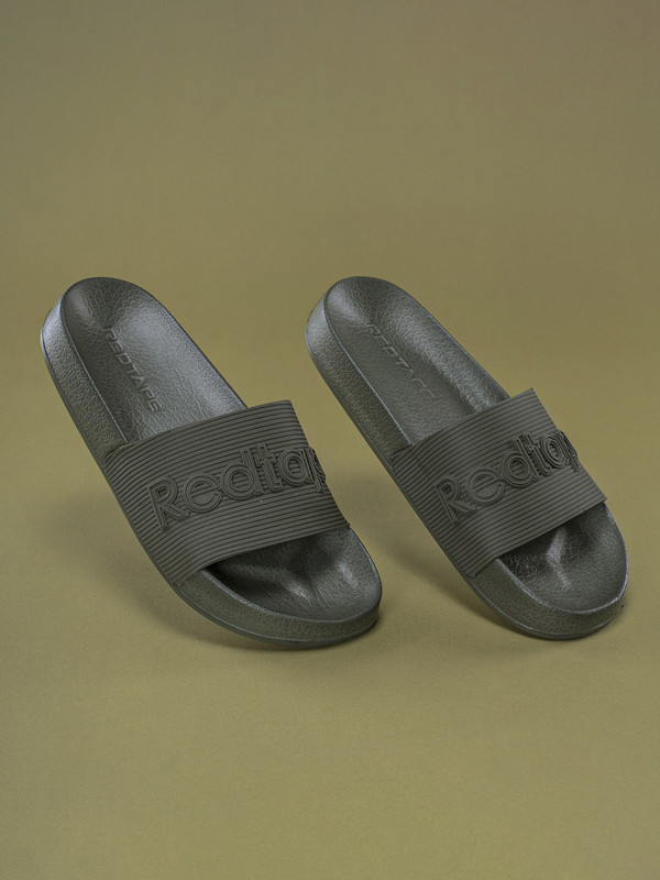 Red Tape Men Slides(Olive , 11)