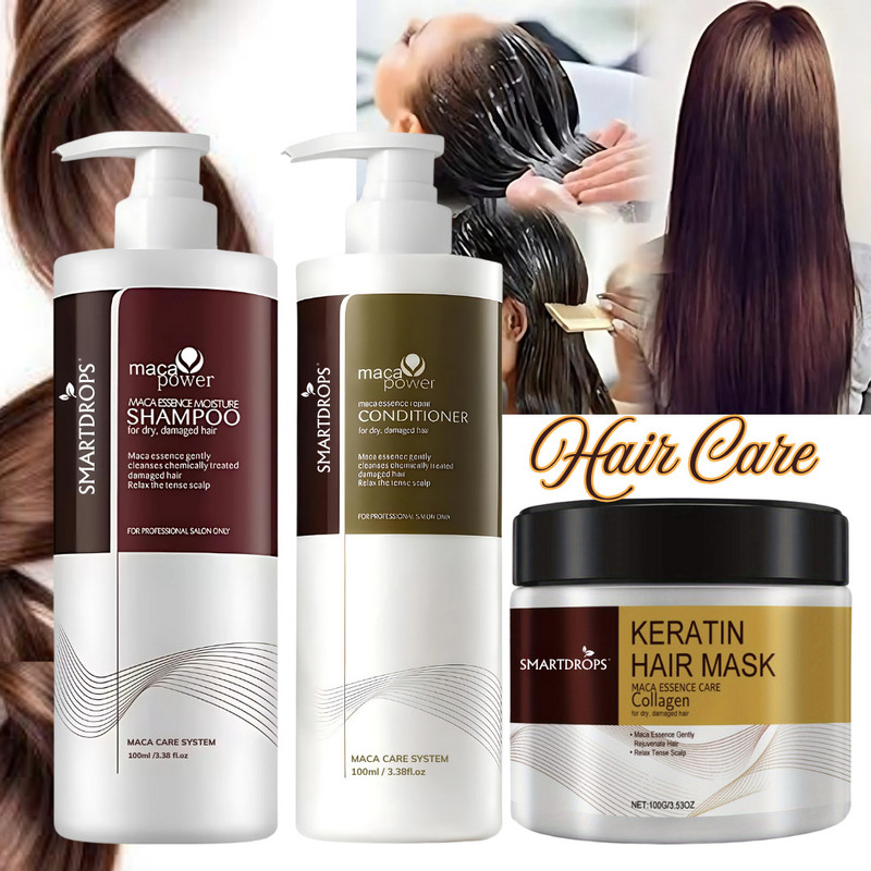Smartdrops Daily Hair Care Trio With Keratin Shampoo, Conditioner And Mask(300 Ml)