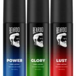 Beardo Power, Lust & Glory Body Spray | Long Lasting Deo Deodorant Deodorant Spray  –  For Men(450 Ml, Pack Of 3)