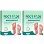 Pelirone (Pack Of 2) Herbal And Gentle Ingredient Foot Pads (20 Pieces), Natural Ingredients For Sleep Aid, Pain Relief, Toxin Removal With Bamboo Vinegar Detoxification And Acupoint Micro-Massage Technology