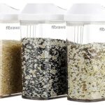 Floraware Food Safe Plastic Storage Containers With Sliding Mouth, 750Ml, Pack Of 3, White, Bpa Free