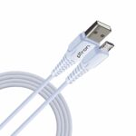 Ptron Usb-A To Micro Usb 2.4A Fast Charging Cable Compatible With Android Phones/Tablets, 480Mbps Data Transfer Speed, Made In India, Solero M241 Tangle-Free Usb Cable (Round, 1M, White)