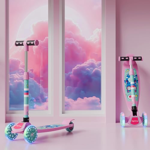 Lifelong Scooter For Kids 3+ Years – Foldable Kids With Pvc Wheels & Adjustable Height – Kick Capacity 50Kg- Baby Toys For 3+ Year Old Boy & Girl – Skate (Llks18)