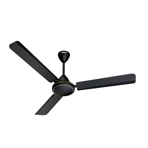 Havells Mozel Xp 1200Mm Ceiling Fan, Best In Class Base Fan With High Air Delivery, Energy Saving & 100% Pure Copper Motor | 2 Year Warranty | Matt Black