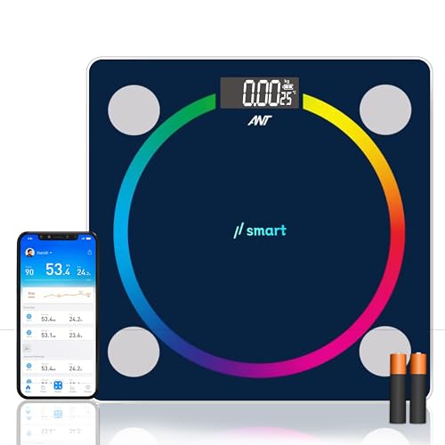 Ant Flora Supreme Smart Scale Bioelectrical Digital Body Weight Machine For Home With Bluetooth App | Bmi, Bmr Analyzer | 180Kg Capacity | High Precision Sensors | Led Display