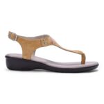 Woodland Suede Vprisl Women Yellow T-Strap Sandal With Elegant Design | Stylish & Comfortable Footwear | Ideal For Gifts, Casual Outings(Color: Yellow)(Size: 4Uk)