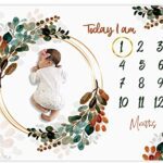 Novo Baby Milestone Blanket And Props For Baby’S |1 To 12 Months Prop |Ac Room Blanket For Summer|Newborn| Infants Winter Blanket | Baby Bedding -90X120 (Gingham)