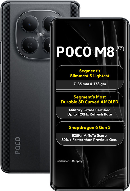 Poco M8 (Carbon Black, 128 Gb)(6 Gb Ram)