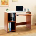 Green Soul Murray Computer Table For Home – Study Table For Students, Work Table For Adults & Professionals With Keyboard Tray, Storage Shelves | Natural Teak | 3 Years Warranty