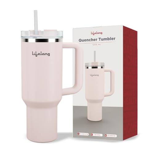 Lifelong Double-Walled Vacuum Insulated Tumbler With Unbreakable Tritan Lid 1200Ml |Keeps Drinks Hot For 8 Hours & Cold For 12 Hours | Durable Stainless Steel Tumbler With Comfort-Grip Handle(Lltbr01)