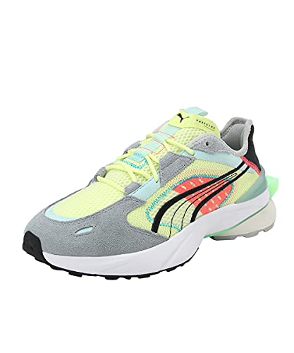 Puma Unisex Pwrframe Op-1 Abstract Sneaker, Soft Fluo Yellow-Quarry-Marshmallow, 4.5