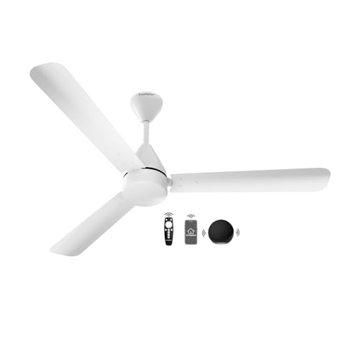 Crompton Energion Hyperjet Smart 1200Mm Bldc Ceiling Fan | Wi-Fi, Bluetooth & Remote | Alexa & Ok Google | Bee 5 Star Energy Rated | High Air Delivery | 2 Year Manufacturer Warranty | Opal White