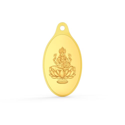 Joyalukkas 24K (999) Purity Gold Coin Pendent | Yellow Color | Lakshmi Design (4Gram).