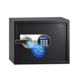 Lifelong 34L Digital Fingerprint Safe Locker For Home & Jewellery | 50 Fingerprint Storage, Motorized Locking, Led Display & Alarm | Steel Body | Override Key & Multi-Access Modes | Safe For Money