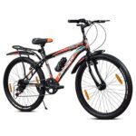 Leader Rigid Suspension Beast 26T Ibc Premium 7 Speed Cycle For Men With Inbuilt Carrier,Rugged City/Mountain Gear Bicycle,Strong V-Brakes&Steel Frame,Ideal For 10+Years,Matt Black,137.1X21.5X72.3 Cm