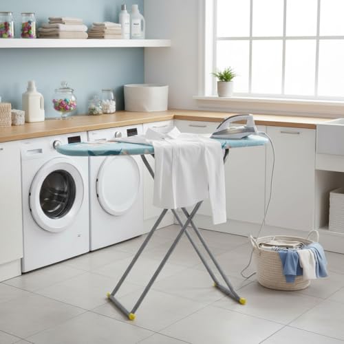 Flipzon Wooden Self Standing 13″ Unique Folding Premium Ironing Board/Table (Pale Sky Blue, 13 Inch)