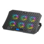 Ant Esports Nc210 Gaming Laptop Rgb Cooling Pad, 6 Quite Cooling Fans, Dual Usb Ports, 5 Height Adjustable, Ergonomic Stand For 10″–15.6″ Laptops – High Airflow Speed Function Notebook Cooler