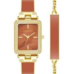Anne Klein Quartz 22 Mm Rust Dial Stainless Steel Analog Watch For Women