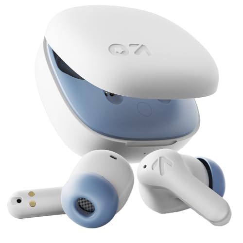 Goboult Made In India K10 Ear Buds Wireless With 50H Playtime, 4 Mics Clear Calling, 45Ms Low Latency Gaming, 10Mm Bass Drivers Earbuds Buds Bluetooth Wireless Earphones (Ice Blue)