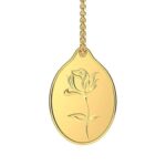 Malabar Gold & Diamonds 24K (999) Gold Coin Pendant 1 Gram |Gold Coin Cum Pendant For Birthday, Wedding, Akshaya Tritiya & Festive Gift, Goddess Rose Impression