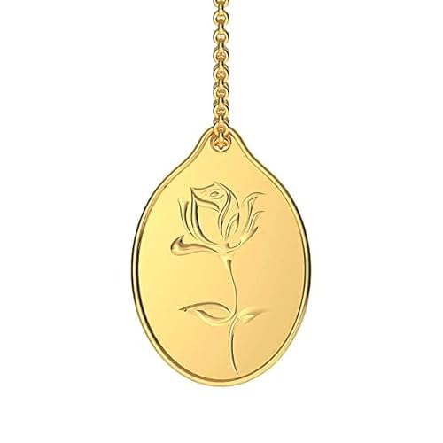 Malabar Gold & Diamonds 24K (999) Gold Coin Pendant 1 Gram |Gold Coin Cum Pendant For Birthday, Wedding, Akshaya Tritiya & Festive Gift, Goddess Rose Impression