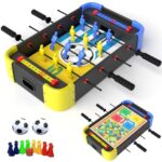 Lifelong Cuppy 3-In-1 Foosball Table|Medium Size Soccer (One Side), Ludo | Snakes & Ladders (Flip Side)| Compact Wooden Game Set For Kids & Adults | Boys & Girls | Build For Home, Birthday & Gifting