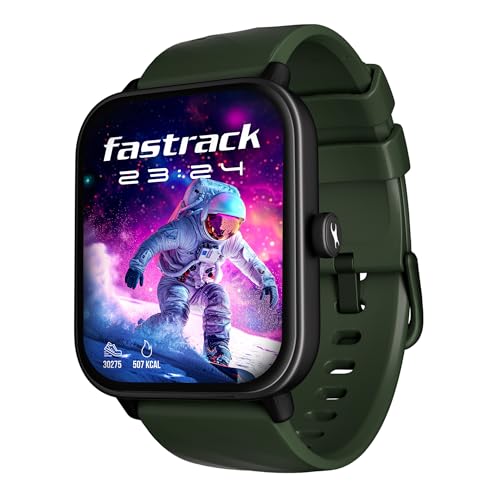 Fastrack Limitless Glide X 1.83″ Smart Watch With Ultra Uv Hd Display, Spo2, Heart Rate & Sleep Tracking, Bluetooth Calling, 100+ Sports Modes, 5-Day Battery, Smartwatch For Men & Women (Green)