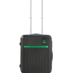 United Colors Of Benetton Cabin Polyester Cobalt 8 Wheels 55 Cm Small Trolley Bag Hard Case 360 Degree Wheeling System Luggage, Suitcase For Travel, Black
