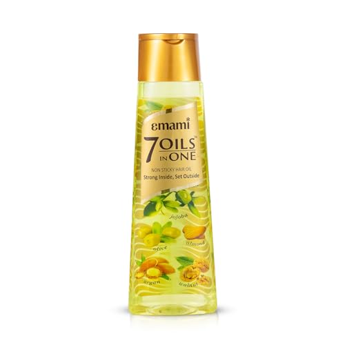 Emami 7 Oils In One Hair Oil | Makes Hair 20X Stronger And Manageable | Coconut Oil, Amla, Jojoba, Olive, Walnut, Argan & Almond Oils | 500 Ml