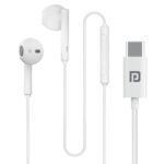 Portronics Conch Theta C In Ear Type C Wired Earphones With In Line Hd Mic, Powerful Audio, 14.2Mm Driver, Unique Earbuds Design, Tpe Anti Tangle Wire, In Line Controls, Wide Compatibility(White)