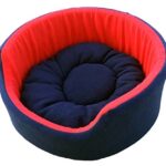 Pawsome Luxurious Both Side Soft Dog/Cat Bed, Red/Blue (Large)