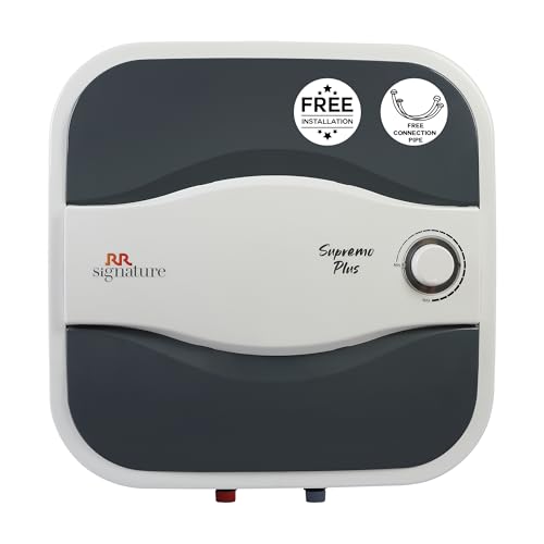 Rr Signature Supremo Plus 25L Storage Water Heater |Glass Line Tank|8 Bar, High Rise Buildings |2 Yr Warranty On Product & 6 Yr On Tank By Rr | Free Installation & Pipes
