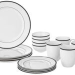 Amazon Brand – Solimo Handmade Ceramic Dinnerware Set (White,16 Pieces)Floral