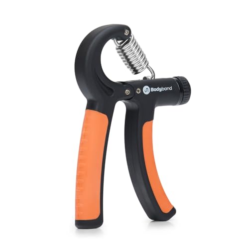 Bodyband Hand Grip Workout Strengthener, Adjustable Hand Gripper For Men & Women For Gym Workout Hand Exercise Equipment For Forearm Exercise, Finger Power Gripper Plastic 40 Kg Black-Orange