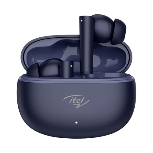 Itel Buds Ace 2 Tws Earbuds – Quad Mic Enc, 13Mm Bass Boost Drivers, 50 Hours Playtime, Fast Charging, Ipx5 Water Resistant, Bluetooth 5.0, Type-C Charging (Blue)