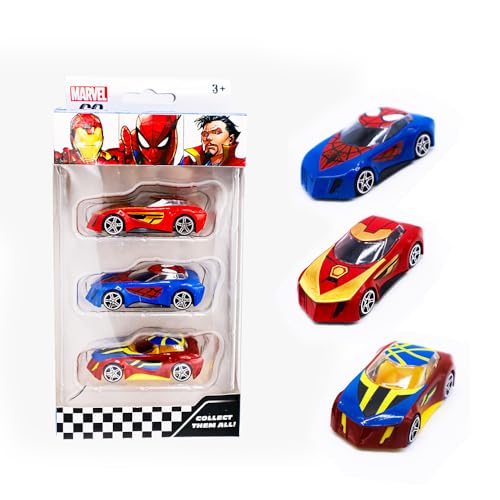 Marvel Go Collection | 3-Pack| Marvel’S Iron Man, Spider Man And Doctor Strange| 1:64 Diecast Toy Cars | Ages 3 And Up | Collect Them All