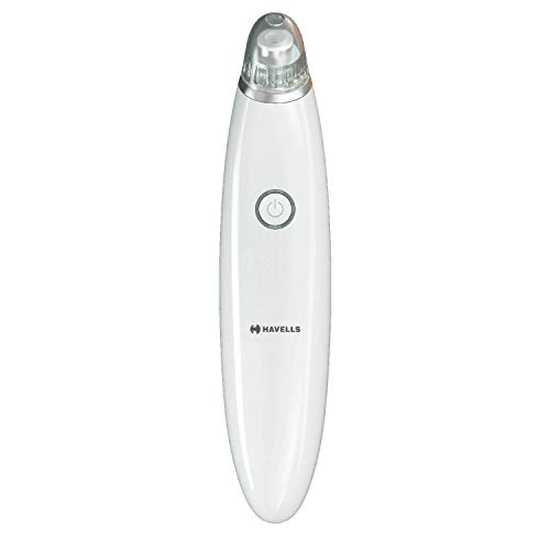 Havells Sc5060 Pore Cleanser, Blackhead/Whitehead Remover, 3 Suction Modes – Low/Medium/High, Fast Charge (White)