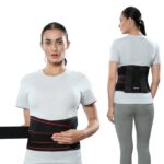 Lifelong Contoured Lumbar Sacral Belt | Adjustable Elastic Straps, 4 Metallic Splints & Strong Back Support | Free Size, Breathable Sweat-Free Fabric For Pain Relief & Posture (Llobs07)