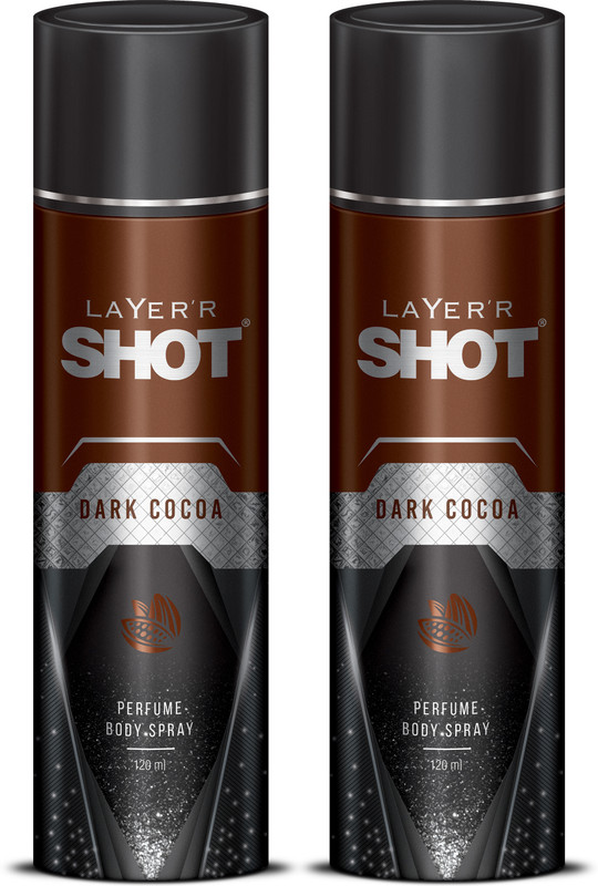 Layer’R Shot Dark Cocoa Deodorant Spray – For Men(240 Ml, Pack Of 2)