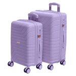 Romeing Tuscany 20, 24 Inch, Set Of 2, Polypropylene Luggage, Hard Sided, (Purple 55 And 65 Cms) Small & Medium Trolley Bag | 8 Spinner Smooth Wheels | Tsa Lock | Unbreakable | Men & Women